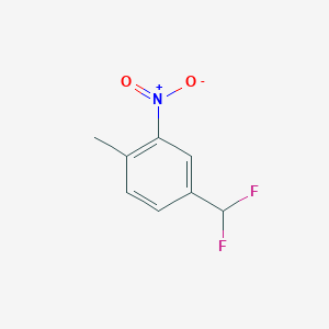 molecular formula C8H7F2NO2 B2795678 4-(Difluoromethyl)-1-methyl-2-nitrobenzene CAS No. 1261605-93-9