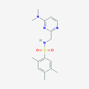 molecular formula C16H22N4O2S B2795681 N-{[4-(dimethylamino)pyrimidin-2-yl]methyl}-2,4,5-trimethylbenzene-1-sulfonamide CAS No. 1797978-56-3