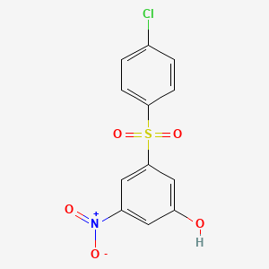 3-[(4-Chlorophenyl)sulfonyl]-5-nitrophenol