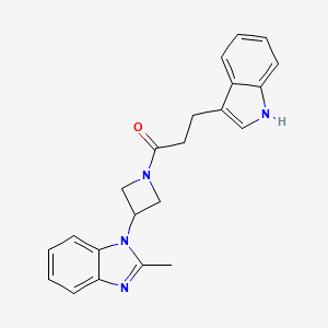 molecular formula C22H22N4O B2795694 3-(1H-indol-3-yl)-1-[3-(2-methyl-1H-1,3-benzodiazol-1-yl)azetidin-1-yl]propan-1-one CAS No. 2380184-73-4