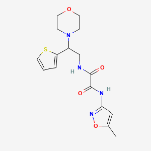 molecular formula C16H20N4O4S B2795697 N1-(5-甲基异噁唑-3-基)-N2-(2-吗啉基-2-(噻吩-2-基)乙基)草酰胺 CAS No. 899999-11-2