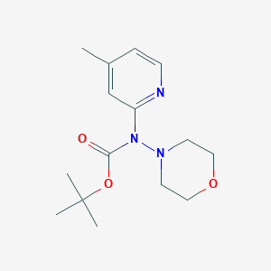 molecular formula C15H23N3O3 B2795699 Tert-butyl N-(4-methylpyridin-2-yl)-N-morpholin-4-ylcarbamate CAS No. 1260767-03-0