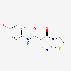 molecular formula C13H9F2N3O2S B2795702 N-(2,4-二氟苯基)-5-氧代-3,5-二氢-2H-噻唑并[3,2-a]嘧啶-6-甲酰胺 CAS No. 443329-70-2