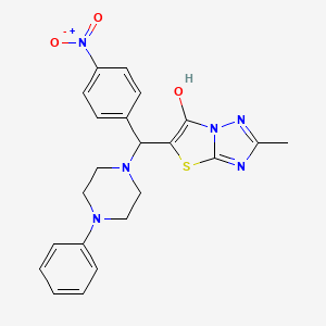 2-Methyl-5-((4-nitrophenyl)(4-phenylpiperazin-1-yl)methyl)thiazolo[3,2-b][1,2,4]triazol-6-ol