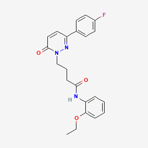 molecular formula C22H22FN3O3 B2795719 N-(2-ethoxyphenyl)-4-(3-(4-fluorophenyl)-6-oxopyridazin-1(6H)-yl)butanamide CAS No. 946215-61-8