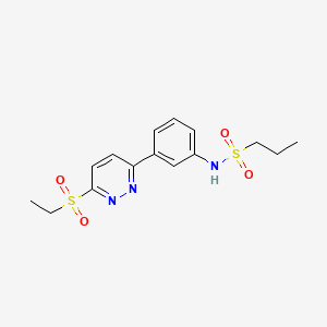 N-[3-(6-ethylsulfonylpyridazin-3-yl)phenyl]propane-1-sulfonamide