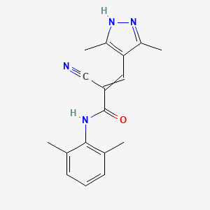 2-cyano-3-(3,5-dimethyl-1H-pyrazol-4-yl)-N-(2,6-dimethylphenyl)prop-2-enamide