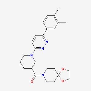 (1-(6-(3,4-Dimethylphenyl)pyridazin-3-yl)piperidin-3-yl)(1,4-dioxa-8-azaspiro[4.5]decan-8-yl)methanone