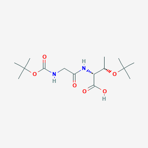 (2R,3S)-3-[(2-Methylpropan-2-yl)oxy]-2-[[2-[(2-methylpropan-2-yl)oxycarbonylamino]acetyl]amino]butanoic acid