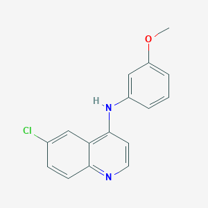 molecular formula C16H13ClN2O B2795746 6-chloro-N-(3-methoxyphenyl)quinolin-4-amine CAS No. 955282-15-2