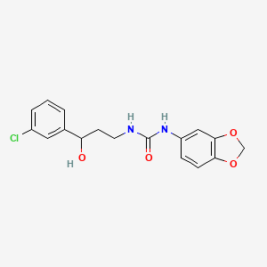 1-(Benzo[d][1,3]dioxol-5-yl)-3-(3-(3-chlorophenyl)-3-hydroxypropyl)urea