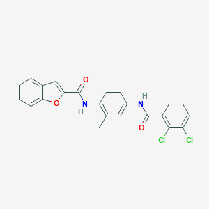 molecular formula C23H16Cl2N2O3 B279575 N-{4-[(2,3-dichlorobenzoyl)amino]-2-methylphenyl}-1-benzofuran-2-carboxamide 
