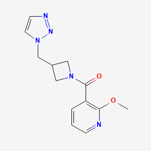 (2-Methoxypyridin-3-yl)-[3-(triazol-1-ylmethyl)azetidin-1-yl]methanone