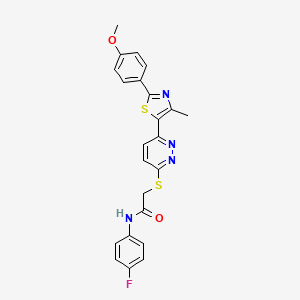 N-(4-fluorophenyl)-2-((6-(2-(4-methoxyphenyl)-4-methylthiazol-5-yl)pyridazin-3-yl)thio)acetamide