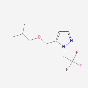 molecular formula C10H15F3N2O B2795765 5-(isobutoxymethyl)-1-(2,2,2-trifluoroethyl)-1H-pyrazole CAS No. 1856087-00-7