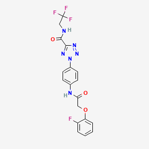 2-(4-(2-(2-fluorophenoxy)acetamido)phenyl)-N-(2,2,2-trifluoroethyl)-2H-tetrazole-5-carboxamide