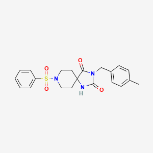 3-(4-Methylbenzyl)-8-(phenylsulfonyl)-1,3,8-triazaspiro[4.5]decane-2,4-dione