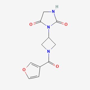 3-(1-(Furan-3-carbonyl)azetidin-3-yl)imidazolidine-2,4-dione