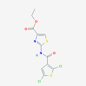 molecular formula C11H8Cl2N2O3S2 B2795785 ethyl 2-(2,5-dichlorothiophene-3-amido)-1,3-thiazole-4-carboxylate CAS No. 476643-25-1