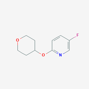 molecular formula C10H12FNO2 B2795798 5-Fluoro-2-(oxan-4-yloxy)pyridine CAS No. 2201691-62-3
