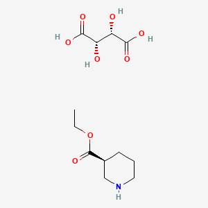 molecular formula C12H21NO8 B2795799 Ethyl (S)-Nipecotate D-Tartrate CAS No. 83602-38-4
