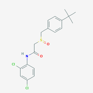 molecular formula C19H21Cl2NO2S B2795803 2-{[4-(叔丁基)苄基]亚砜基}-N-(2,4-二氯苯基)乙酰胺 CAS No. 956753-99-4