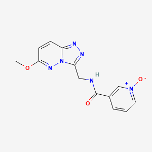 molecular formula C13H12N6O3 B2795811 3-(((6-Methoxy-[1,2,4]triazolo[4,3-b]pyridazin-3-yl)methyl)carbamoyl)pyridine 1-oxide CAS No. 2034326-06-0