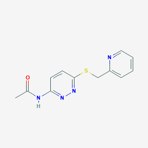 N-(6-((pyridin-2-ylmethyl)thio)pyridazin-3-yl)acetamide