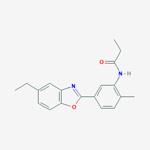 molecular formula C19H20N2O2 B279582 N-[5-(5-ethyl-1,3-benzoxazol-2-yl)-2-methylphenyl]propanamide 