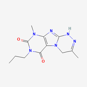 molecular formula C12H16N6O2 B2795827 3,9-dimethyl-7-propyl-5,7,9-trihydro-1H,4H-1,2,4-triazino[4,3-h]purine-6,8-dio ne CAS No. 923421-04-9