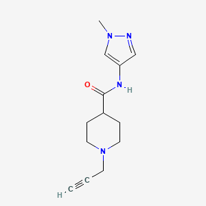 molecular formula C13H18N4O B2795830 N-(1-methyl-1H-pyrazol-4-yl)-1-(prop-2-yn-1-yl)piperidine-4-carboxamide CAS No. 1795274-32-6