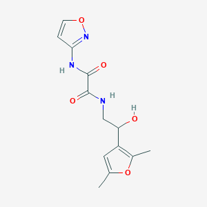 molecular formula C13H15N3O5 B2795836 N1-(2-(2,5-dimethylfuran-3-yl)-2-hydroxyethyl)-N2-(isoxazol-3-yl)oxalamide CAS No. 2320684-35-1