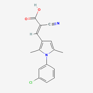 (2E)-3-[1-(3-chlorophenyl)-2,5-dimethyl-1H-pyrrol-3-yl]-2-cyanoacrylic acid
