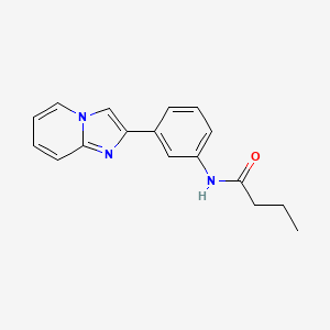 molecular formula C17H17N3O B2795845 N-(3-(imidazo[1,2-a]pyridin-2-yl)phenyl)butyramide CAS No. 892225-38-6