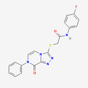 N-(4-fluorophenyl)-2-((8-oxo-7-phenyl-7,8-dihydro-[1,2,4]triazolo[4,3-a]pyrazin-3-yl)thio)acetamide