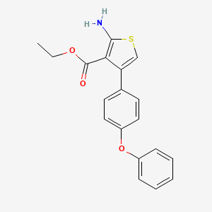 molecular formula C19H17NO3S B2795855 Ethyl 2-amino-4-(4-phenoxyphenyl)thiophene-3-carboxylate CAS No. 307512-29-4