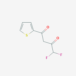 molecular formula C8H6F2O2S B2795880 4,4-Difluoro-1-[2-thienyl]-butane-1,3-dione CAS No. 76629-94-2