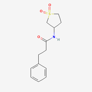 molecular formula C13H17NO3S B2795884 N-(1,1-dioxothiolan-3-yl)-3-phenylpropanamide CAS No. 515125-84-5