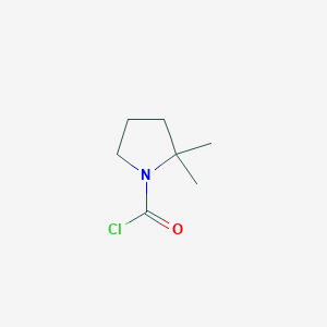 molecular formula C7H12ClNO B2795887 2,2-Dimethylpyrrolidine-1-carbonyl chloride CAS No. 1539173-47-1