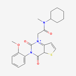 molecular formula C22H25N3O4S B2795917 N-cyclohexyl-2-[3-(2-methoxyphenyl)-2,4-dioxo-1H,2H,3H,4H-thieno[3,2-d]pyrimidin-1-yl]-N-methylacetamide CAS No. 1261021-22-0