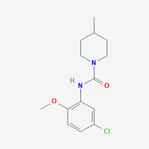 molecular formula C14H19ClN2O2 B2795933 N-(5-chloro-2-methoxyphenyl)-4-methylpiperidine-1-carboxamide CAS No. 60465-44-3