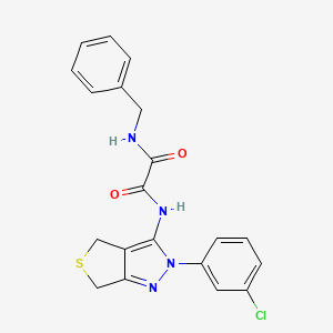 molecular formula C20H17ClN4O2S B2795945 N'-benzyl-N-[2-(3-chlorophenyl)-2H,4H,6H-thieno[3,4-c]pyrazol-3-yl]ethanediamide CAS No. 900010-83-5