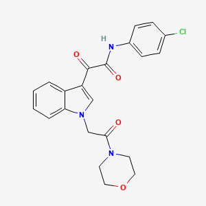 molecular formula C22H20ClN3O4 B2795987 N-(4-chlorophenyl)-2-{1-[2-(morpholin-4-yl)-2-oxoethyl]-1H-indol-3-yl}-2-oxoacetamide CAS No. 872857-24-4