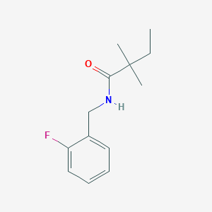 molecular formula C13H18FNO B2796094 N-[(2-fluorophenyl)methyl]-2,2-dimethylbutanamide CAS No. 1956368-64-1