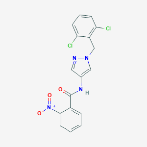 molecular formula C17H12Cl2N4O3 B279611 N-[1-(2,6-dichlorobenzyl)-1H-pyrazol-4-yl]-2-nitrobenzamide 