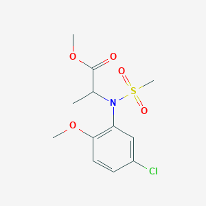 molecular formula C12H16ClNO5S B2796110 Methyl N-(5-chloro-2-methoxyphenyl)-N-(methylsulfonyl)alaninate CAS No. 1040555-74-5