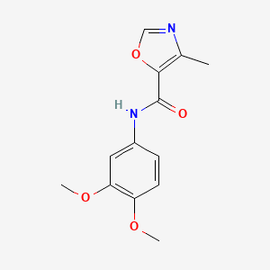 molecular formula C13H14N2O4 B2796124 N-(3,4-dimethoxyphenyl)-4-methyl-1,3-oxazole-5-carboxamide CAS No. 862828-99-7