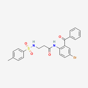 molecular formula C23H21BrN2O4S B2796132 N-(2-BENZOYL-4-BROMOPHENYL)-3-(4-METHYLBENZENESULFONAMIDO)PROPANAMIDE CAS No. 380588-99-8