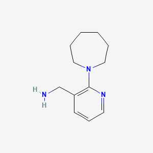 molecular formula C12H19N3 B2796218 [2-(1-Azepanyl)-3-pyridinyl]methanamine CAS No. 954575-54-3
