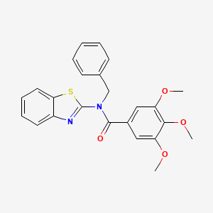 molecular formula C24H22N2O4S B2796223 N-(1,3-benzothiazol-2-yl)-N-benzyl-3,4,5-trimethoxybenzamide CAS No. 900004-52-6